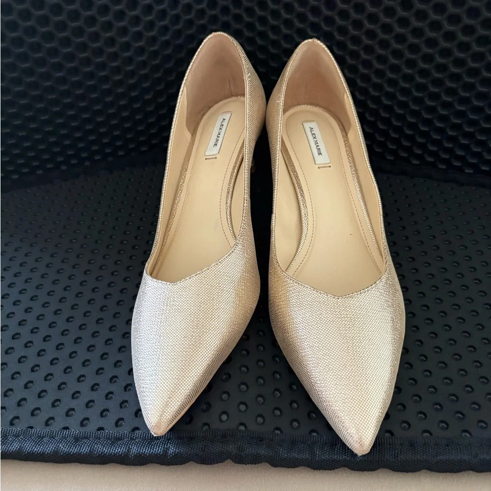 Alex Marie Elegant Gold Heels shoes